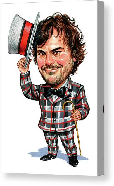 Jack Black Canvas Art Print by Art