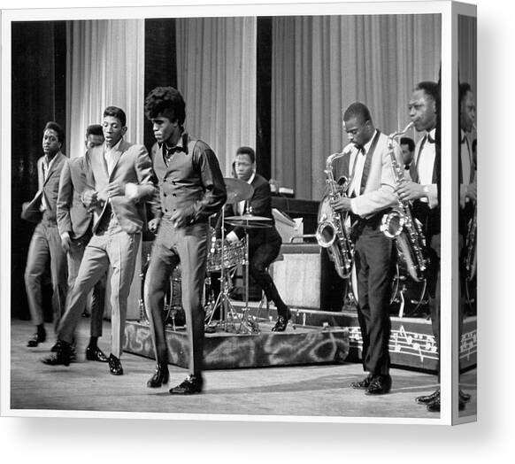 James Brown And Famous Flames At The Canvas Art Print by Michael Ochs Archives