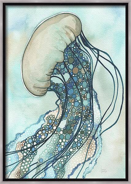 Jellyfish Ii Framed Canvas Print