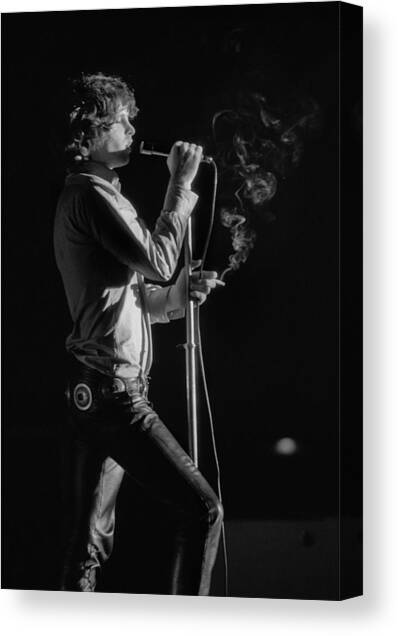 Jim Morrison Live Canvas Art Print by Michael Ochs Archives