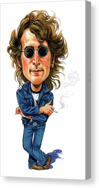 John Lennon Canvas Art Print by Art