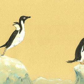 Jumping penguins by Juan  Bosco