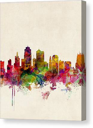 Kansas City Skyline Canvas Prints for Sale