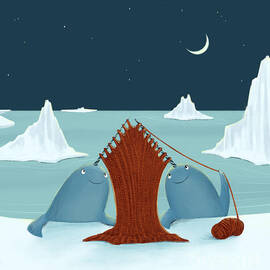 Knitting Narwhals by Michael Ciccotello