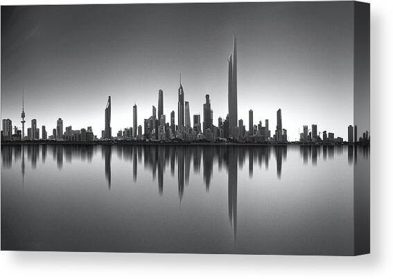 Kuwait Skyline Canvas Art Print by Ahmed Thabet