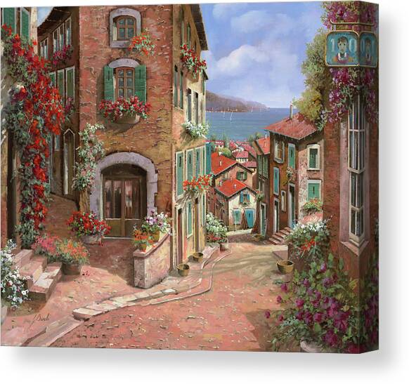 Scendendo Verso Il Mare Canvas Art Print by Guido Borelli