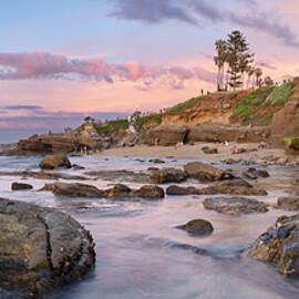 La Jolla Cove Sunset by the Water by William Dunigan