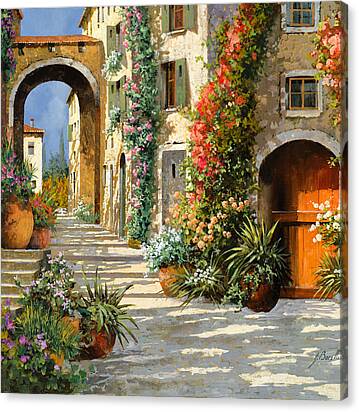 La Porta Rossa Sulla Salita Canvas Print