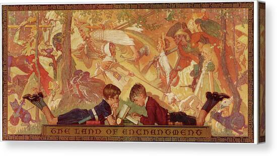 Land Of Enchantment Canvas Art Print by Norman Rockwell