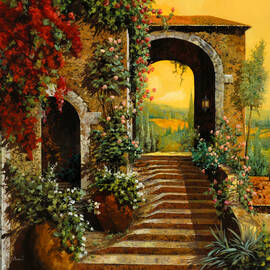 le scale e il cielo giallo by Guido Borelli
