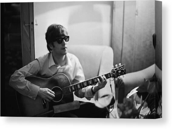 Lennon In Paris Canvas Art Print by Harry Benson