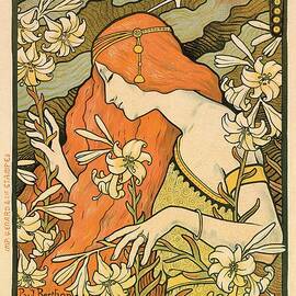 L'Ermitage - Alphonse Mucha - Art Nouveau Poster by Studio Grafiikka
