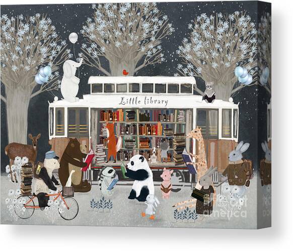 Little Library Canvas Art Print by Bri Buckley