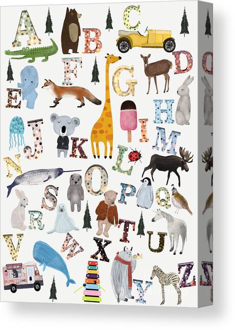 Little Nature Alphabet Canvas Art Print by Bri Buckley