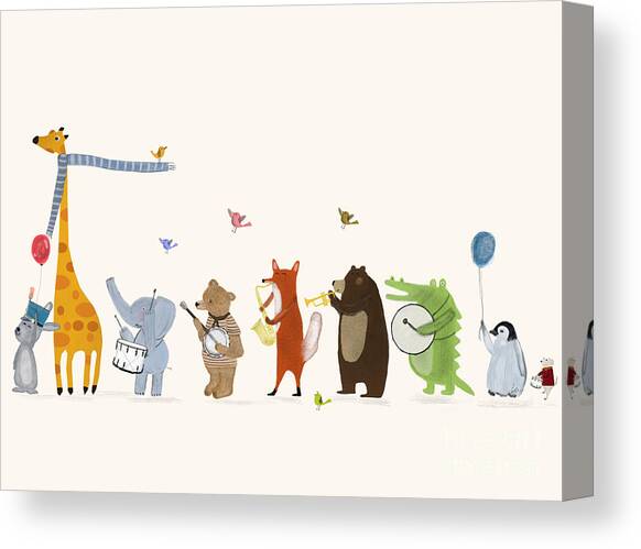 Little Parade Canvas Art Print by Bri Buckley