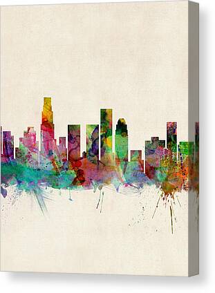 Los Angeles Skyline Canvas Prints for Sale