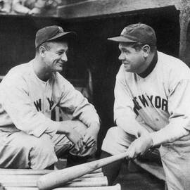 Lou Gehrig and Babe Ruth by Mpi