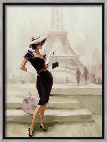 Love, From Paris Framed Canvas Print