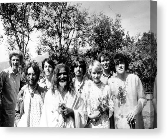 Maharishi And Pop Stars Canvas Art Print by Keystone Features