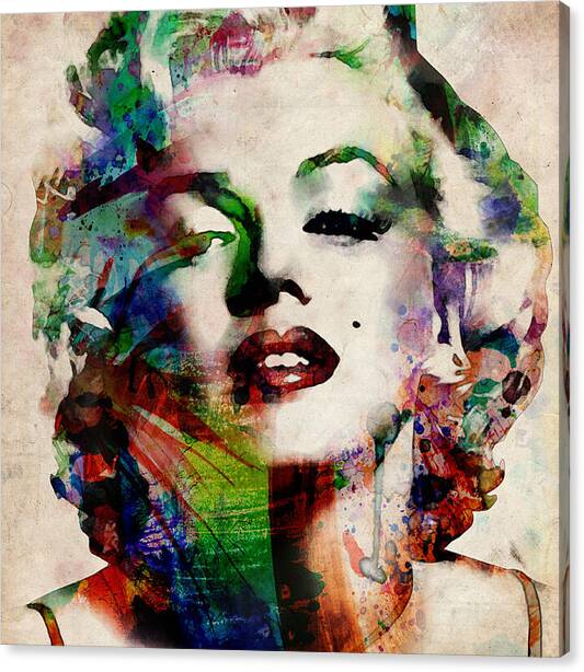 Marilyn Canvas Art Print by Michael Tompsett