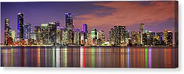 Miami Skyline Canvas Prints for Sale