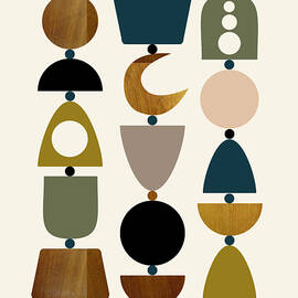 Mid century modern abstract by Johanna Virtanen