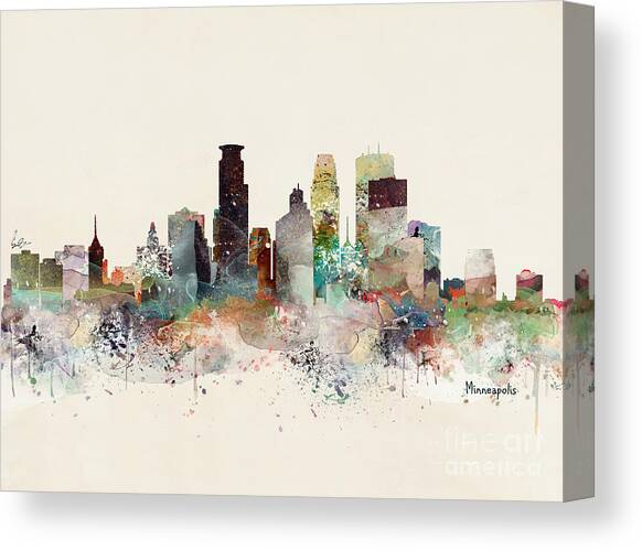 Minneapolis Minnesota Canvas Art Print by Bri Buckley