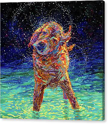 Moonlight Swim Canvas Print