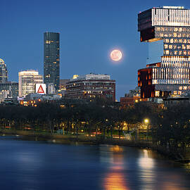 Moonrise Over Boston by Rick Berk