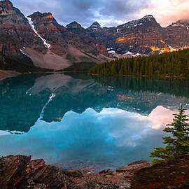 Moraine Mornings  Pano  by Ryan Smith