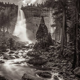 Nevada Fall Monochrome by Scott McGuire
