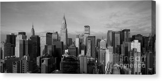 New York City Skyline Canvas Art Print by Diane Diederich