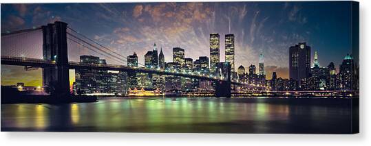 New York City Skyline Canvas Art Print by Jon Neidert