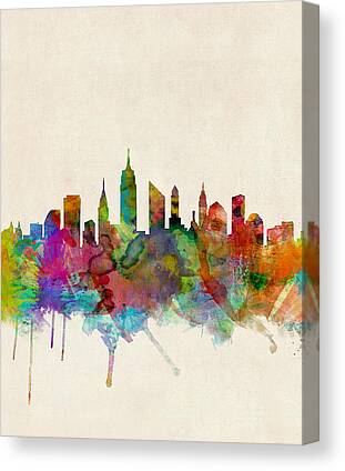 U.s. City Skylines Canvas Prints for Sale