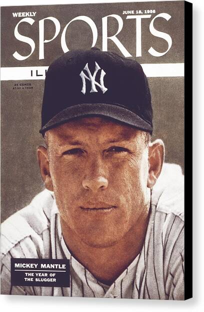 New York Yankees Mickey Mantle Sports Illustrated Cover Canvas Art Print by Sports Illustrated