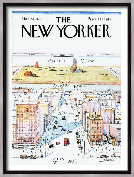 New Yorker March 29, 1976 Framed Canvas Print