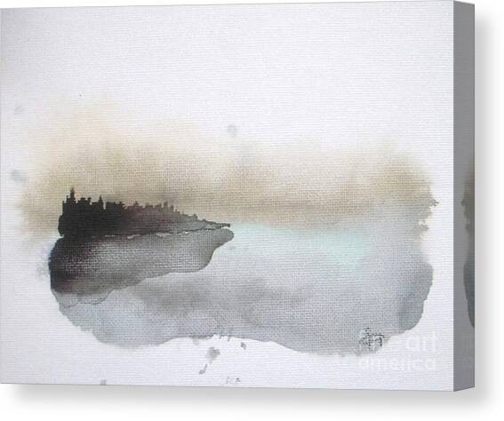 Nightfall on the Lake  Canvas Art Print by Vesna Antic