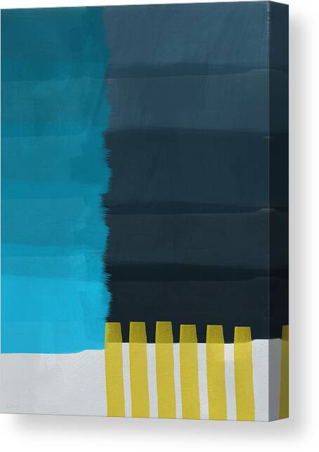 Ocean Front Walk- Art by Linda Woods Canvas Art Print by Linda Woods