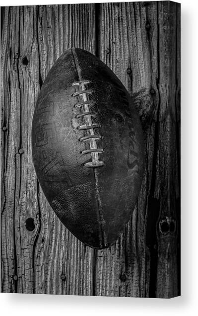 Old Football Canvas Art Print by Garry Gay