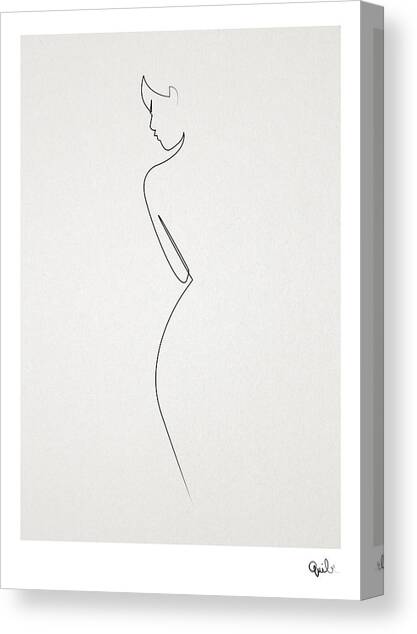 One Line Nude Canvas Art Print by Quibe Sarl