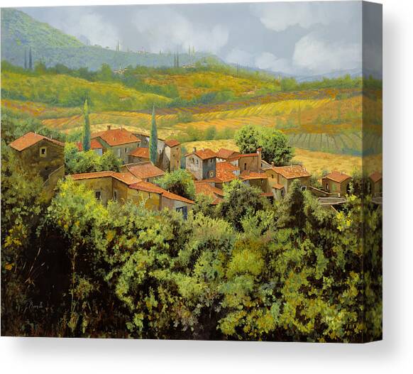 Paesaggio Toscano Canvas Art Print by Guido Borelli