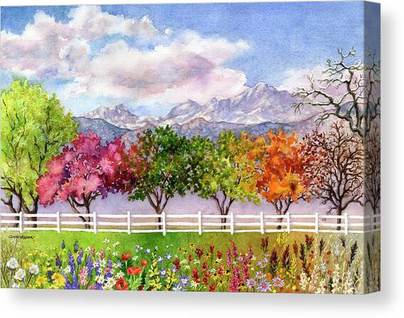 Parade of the Seasons Canvas Art Print by Anne Gifford