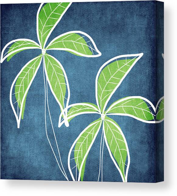 Paradise Palm Trees Canvas Art Print by Linda Woods