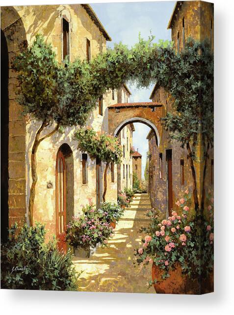 Passando Sotto L'arco Canvas Art Print by Guido Borelli