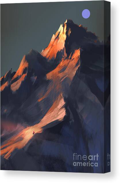 Peak Canvas Art Print by Tithi Luadthong