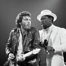 Photo Of Bruce Springsteen And Clarence by Fin Costello