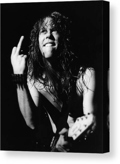 Photo Of James Hetfield And Metallica Canvas Art Print by Pete Cronin