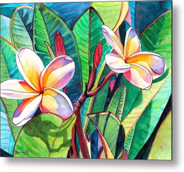 Plumeria Garden Metal Print