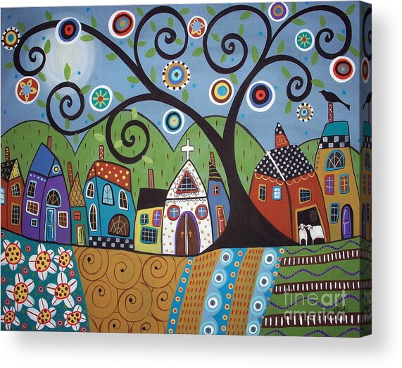 Polkadot Church Acrylic Print