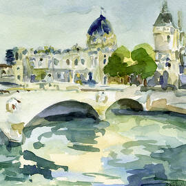 Pont de Change Watercolor Paintings of Paris by Beverly Brown